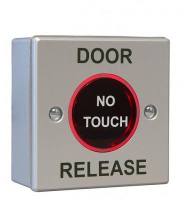 RGL EBNT/TF-3 Hands Free operation - NO TOUCH Exit Device - Sensor (illuminated - Red/Green) DOOR RELEASE legend surface mounted, includes back box. IP65